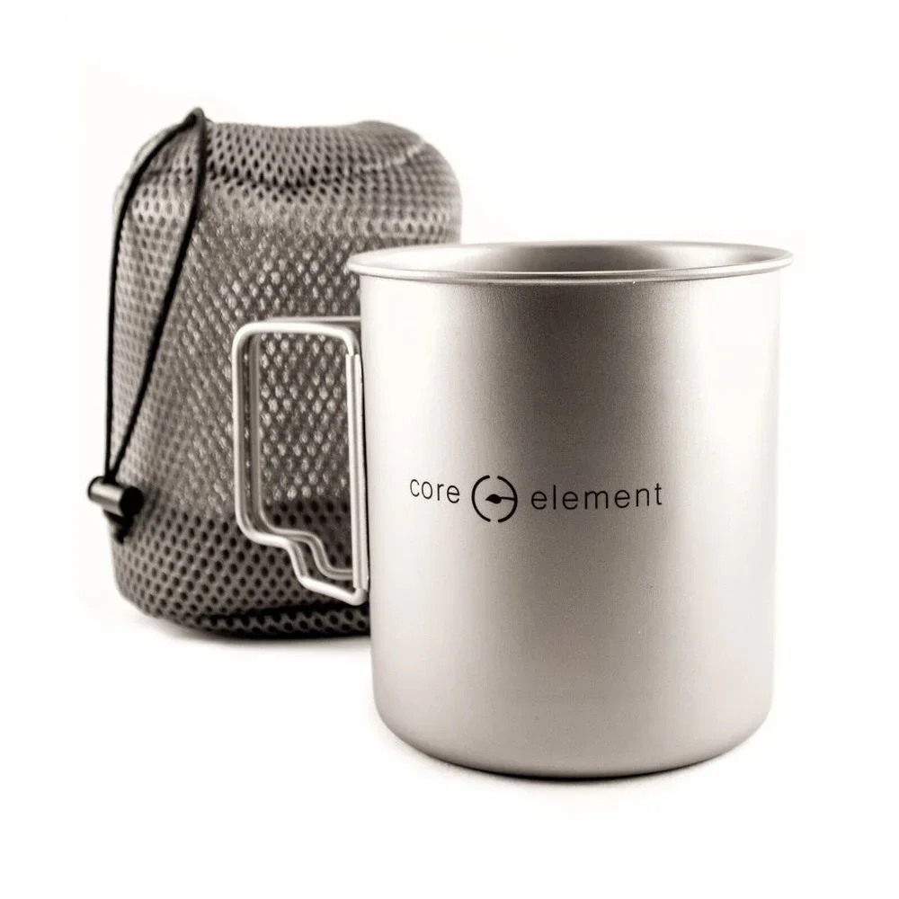 2 PACK Titanium Cookware Set Mug 15oz 450ml‎ + 25oz 750ml Cup Mug Ultralight